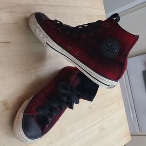 Chuck Taylor All Star Woolrich Hi 'Black Red' Sz 9